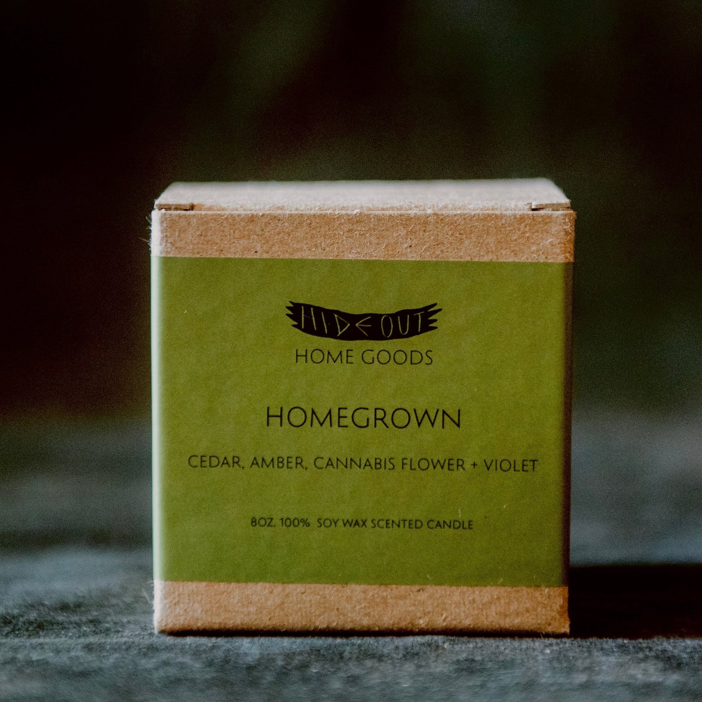 Scented Candle | Homegrown | Cedar, Amber, Cannabis Blossom + Violet