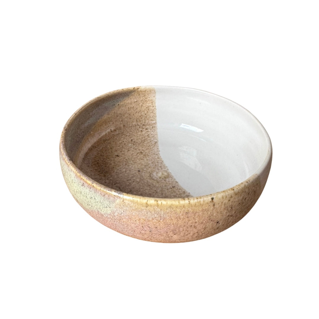 Handmade Ceramic Dish | Nutmeg + White