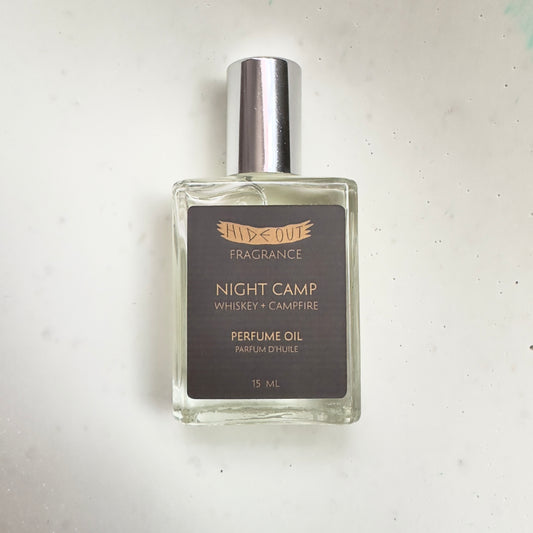 Perfume Oil Roll-On | Night Camp | Whiskey, Oak, Wood Smoke + Cider Notes