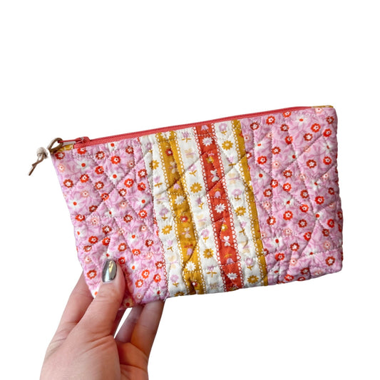Handmade Quilted Zip Pouch