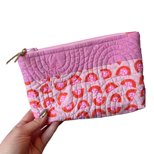 Handmade Quilted Zip Pouch