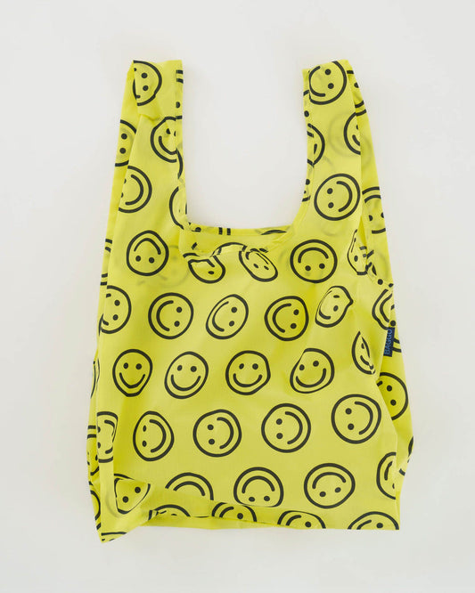 BAGGU Reusable Shopping Bag | Standard Size | Yellow Happy