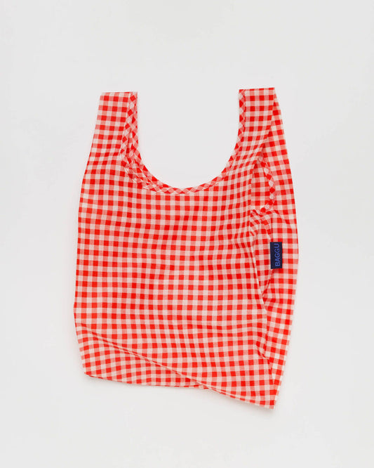 BAGGU Reusable Shopping Bag | Small Size | Red Gingham