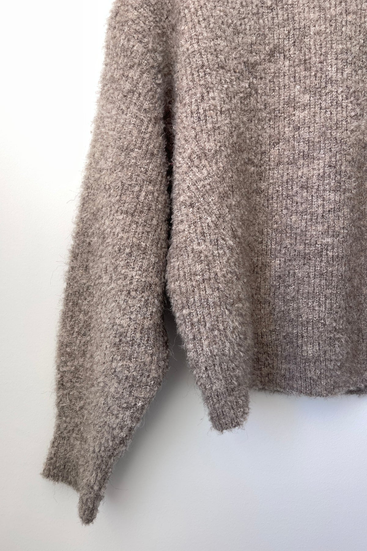 Le Bon Shoppe butter soft thick knit Elise pullover sweater in the colour smoke
