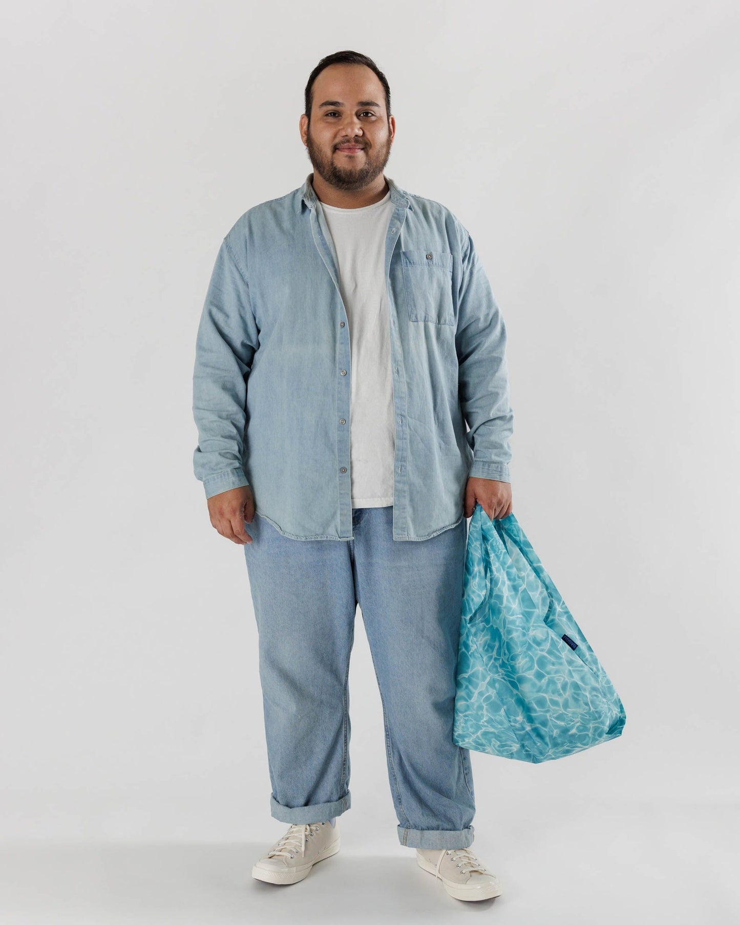 BAGGU Reusable Shopping Bag | Standard Size | Pool