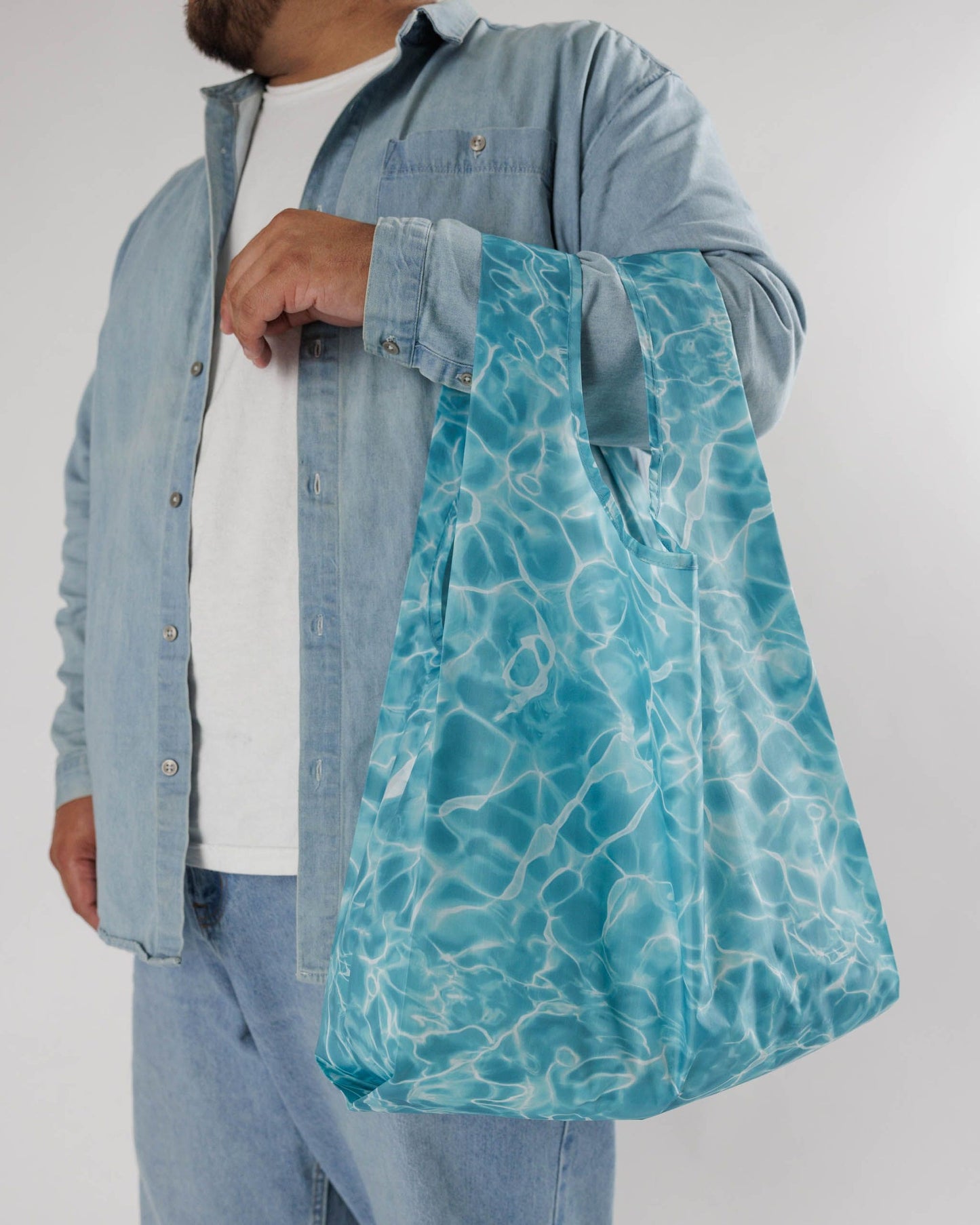 BAGGU Reusable Shopping Bag | Standard Size | Pool
