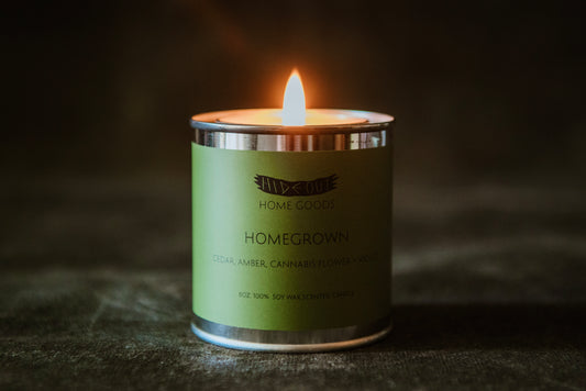 Scented Candle | Homegrown | Cedar, Amber, Cannabis Blossom + Violet