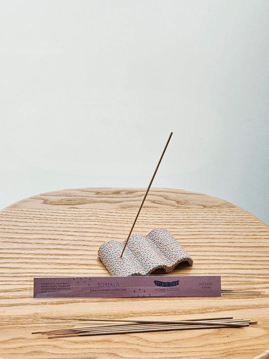 Hand Rolled Incense | Borealis | Black Cedarwood, Juniper + Sage | Pack of 10 Sticks