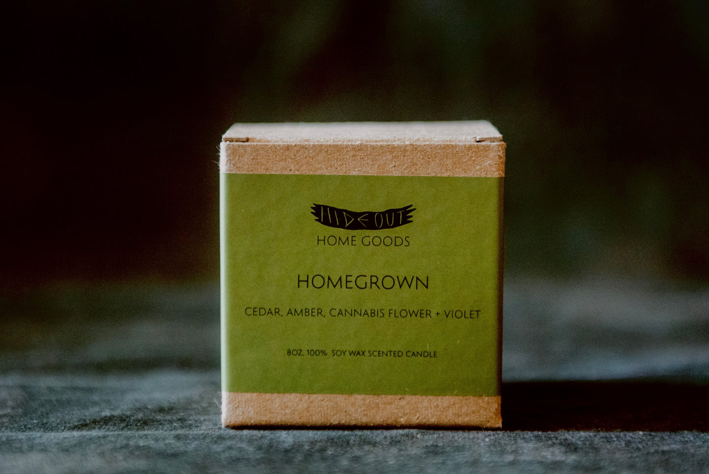 Scented Candle | Homegrown | Cedar, Amber, Cannabis Blossom + Violet