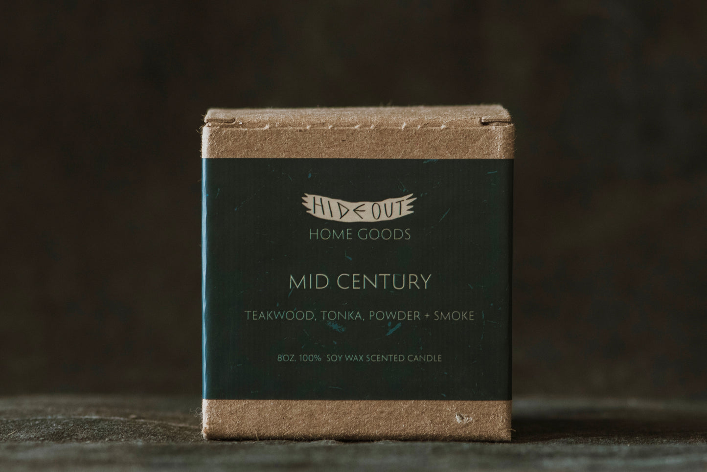 Scented Soy Candle | Midcentury | Teakwood, Tonka, Brandy + Pipe Tobacco