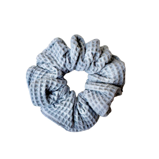Hair Scrunchie | Waffle Knit Baby Blue