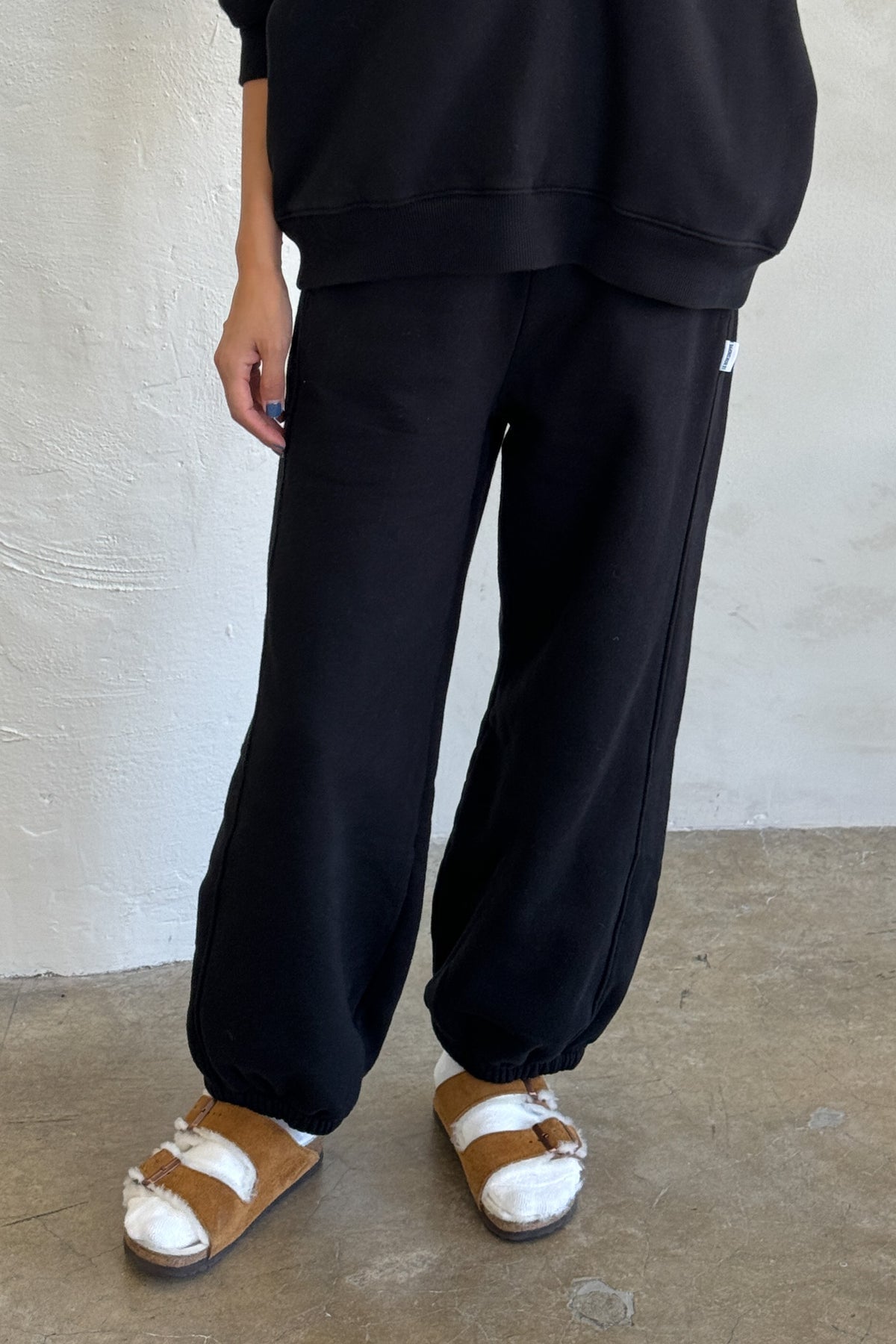 French Terry Balloon Pants | Black