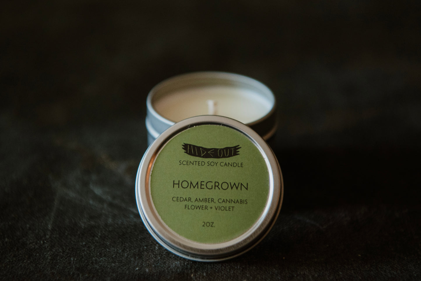 Scented Candle | Homegrown | Cedar, Amber, Cannabis Blossom + Violet