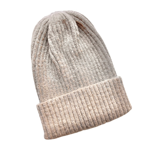 Ribbed Cotton Blend Knit Toque | Oatmeal