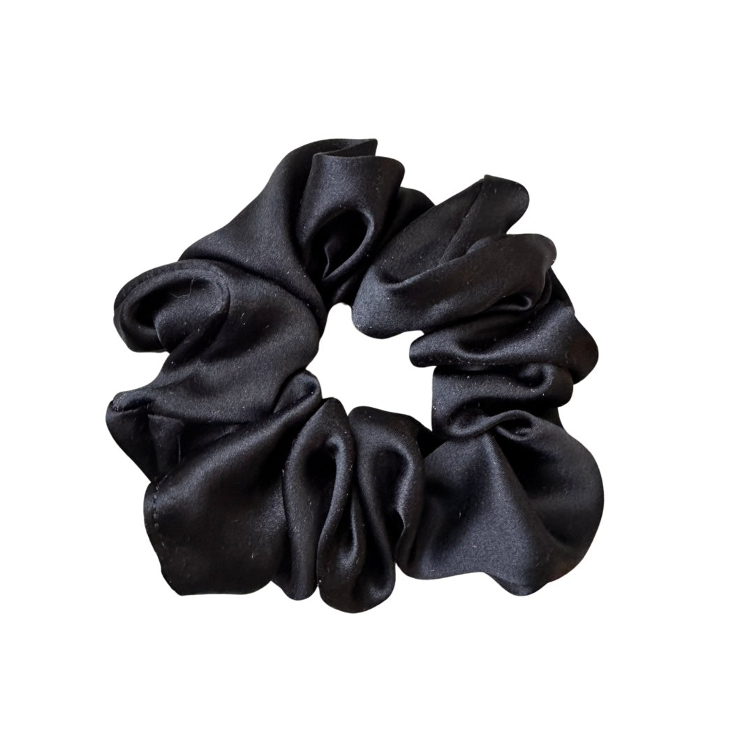 Hair Scrunchie | Silk Black