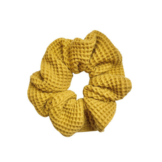 Hair Scrunchie | Waffle Knit Mustard