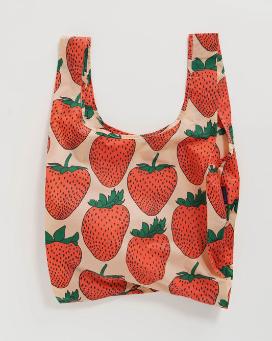 BAGGU Reusable Shopping Bag | Standard Size | Strawberry