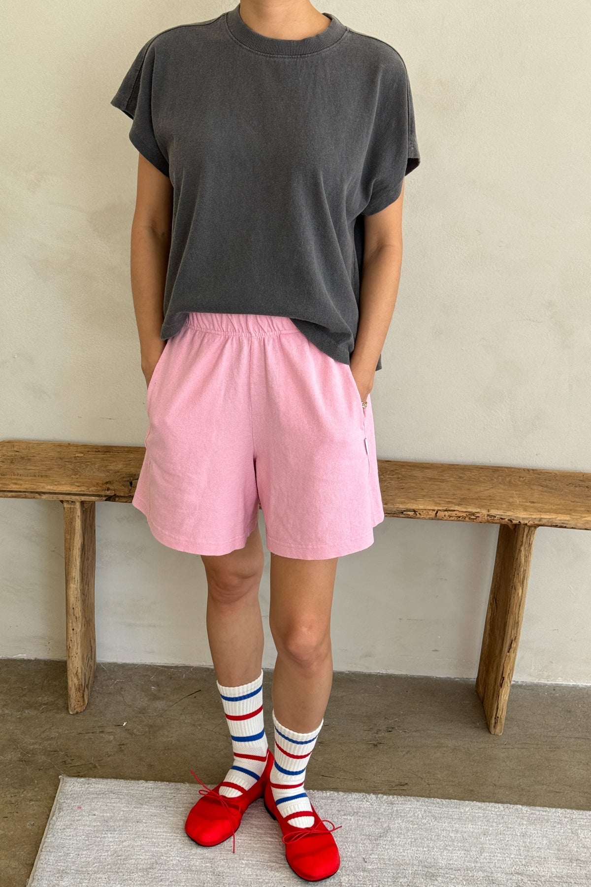 Flared Basketball Shorts | Pink