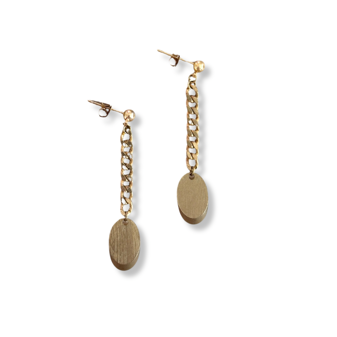 Karmen Victoria Studio | Ellipse Chain Stud Earrings