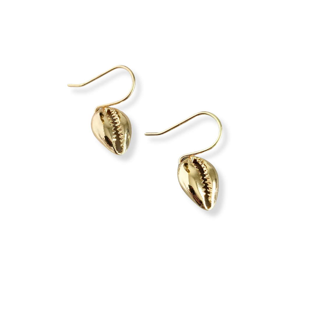 Karmen Victoria Studio | Gold Cowrie Shell Earrings