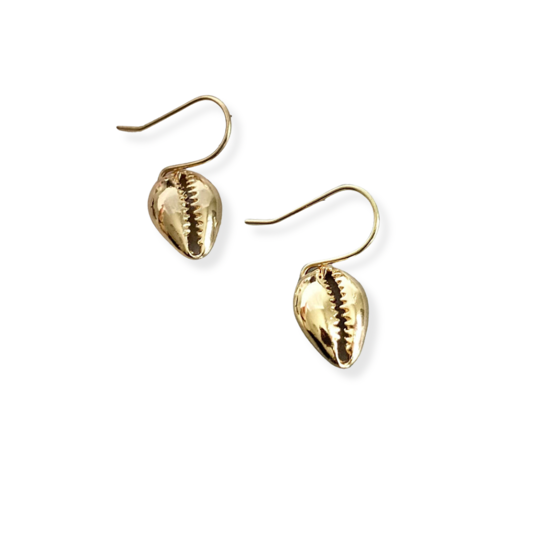 Karmen Victoria Studio | Gold Cowrie Shell Earrings