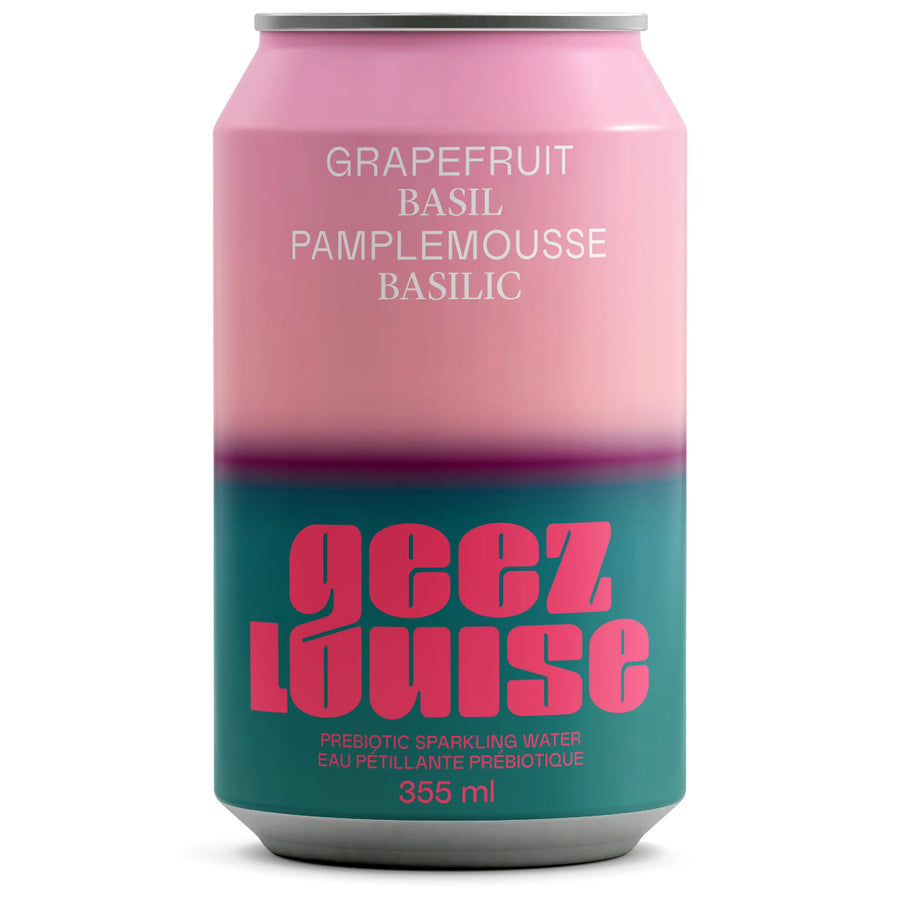 Geez Louise Prebiotic Sparkling Beverage | Grapefruit Basil