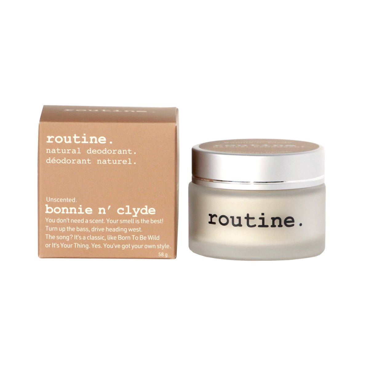 ROUTINE Natural Cream Deodorant | Bonnie n’ Clyde (Unscented)