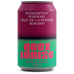 Geez Louise Prebiotic Sparkling Beverage | Passionfruit Rosemary