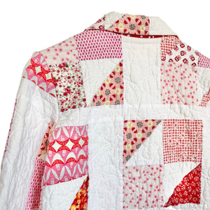 Handmade Quilted Bomber Jacket | Strawberry Shortcake | S/M