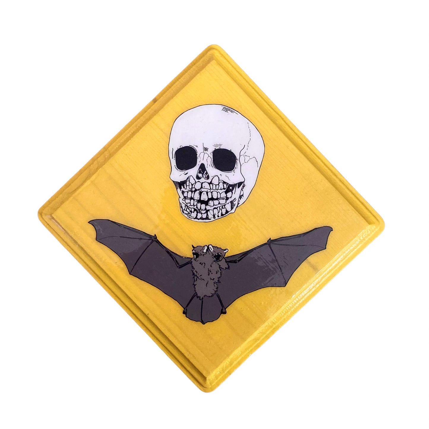 Art Plaque | Teeth Skull and Bat Twins II 7”