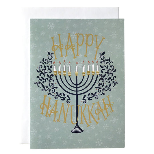 Greeting Card | Happy Hanukkah Menorah