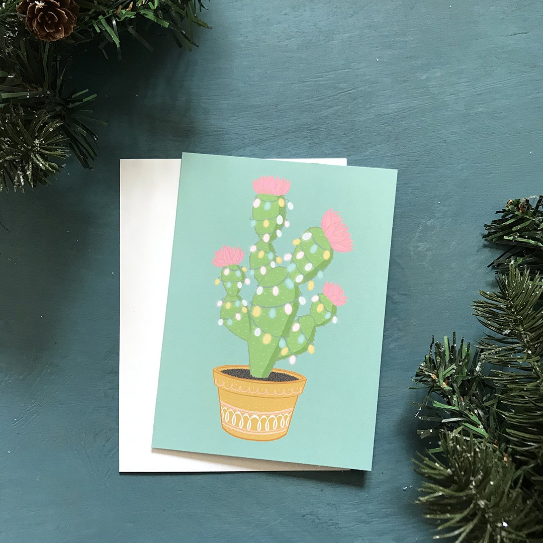 Greeting Card | Christmas Cactus