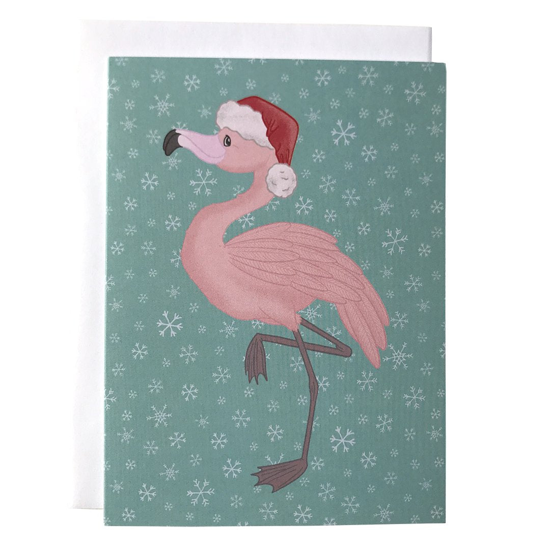 Greeting Card | Christmas Flamingo