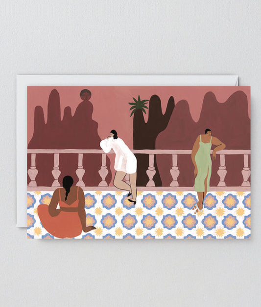 Art Print Greeting Card | The Balcony