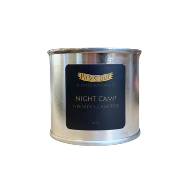 Hideout Scented Soy Candle | Night Camp | Whiskey + Campfire
