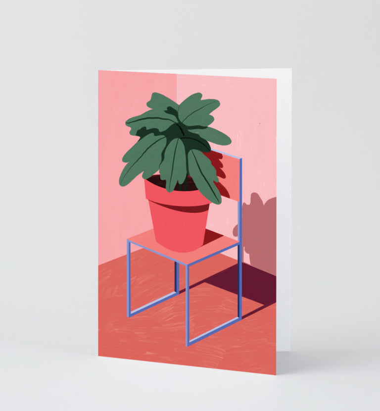 Art Print Greeting Card | Plant and Chair