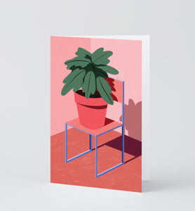 WRAP | Art Greeting Card | Plant and Chair