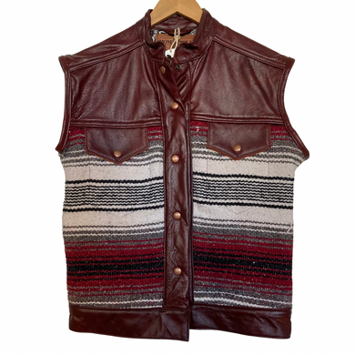 Reworked Vintage Leather Vest | Med/Large