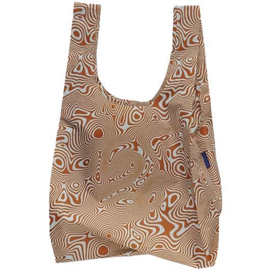 BAGGU Reusable Shopping Bag | Standard Size | Baby Blue Trippy Swirl