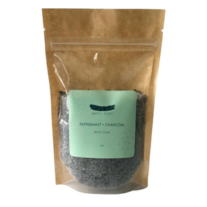Hideout 10oz. Bath Soak | Peppermint + Charcoal