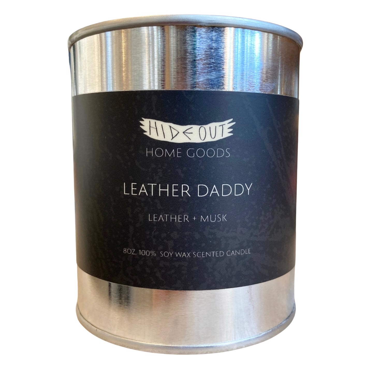 Hideout Scented Soy Candle | Leather Daddy | Leather + Musk