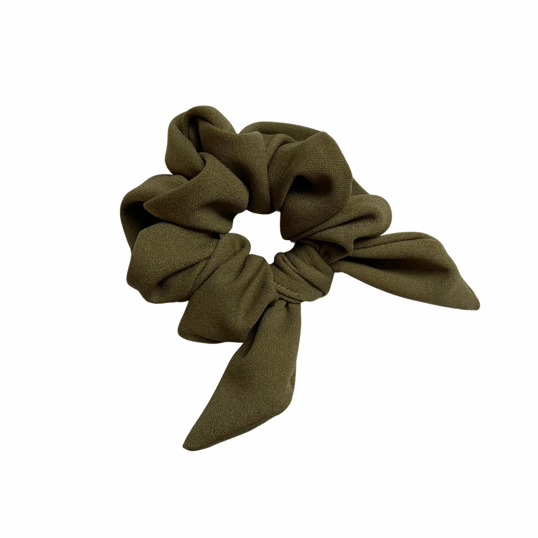 Hair Scrunchie | Olive with Tie