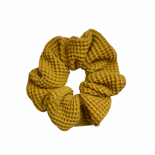 Hair Scrunchie | Waffle Knit Mustard
