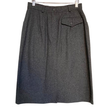 Vintage Charcoal Wool Pocket Skirt