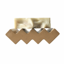 Concrete Soap Tray | Zig Zag | Wheat