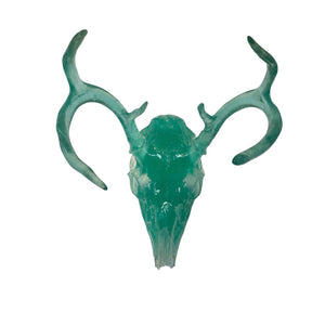 Wild and Precious Art | Resin Skull Rack | Green | *Local Orders Only*